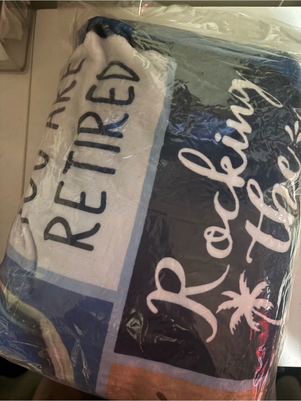 Retirement Throw Blanket 60” x 50”